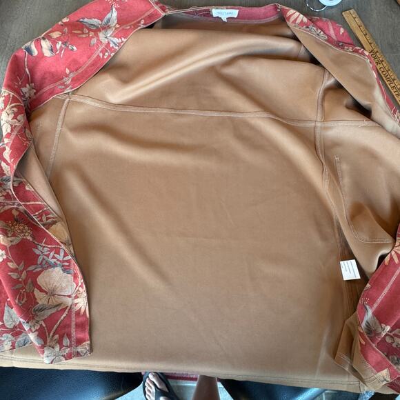 Anthropology Solitaire Orange Floral Butterfly Kimono Jacket, size L - Picture 8 of 12